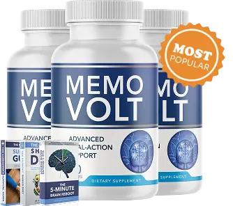 MemoVolt daily brain capsule with 10 plant-based neuro-nutrients per serving